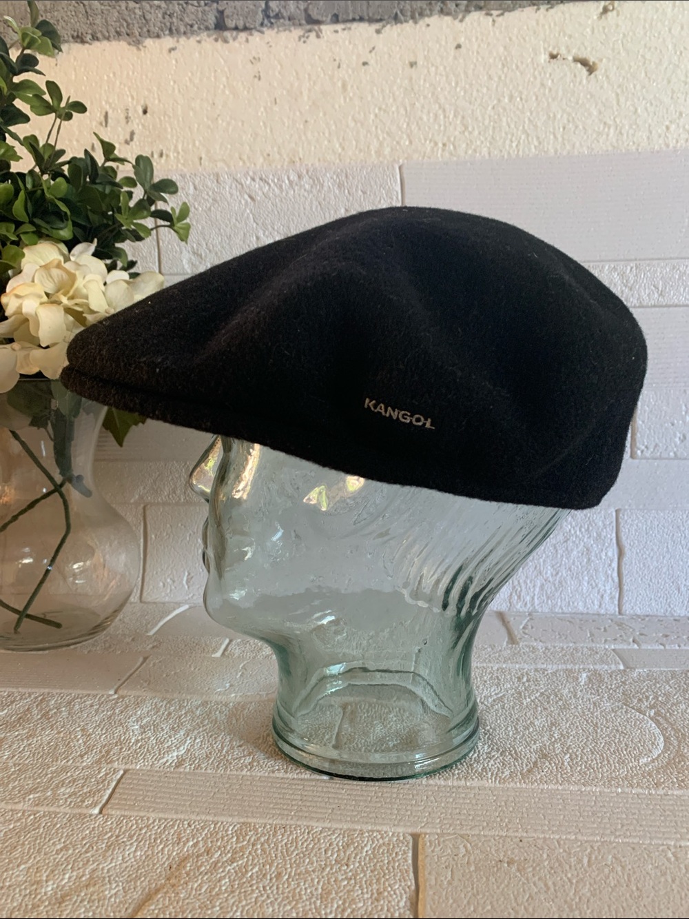 Kangol Black Wool Ivy Cap